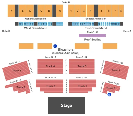  END STAGE Seating Map Seating Chart