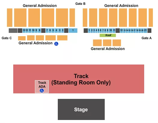  GA TRACK 2 Seating Map Seating Chart