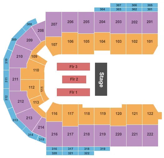  ENDSTAGE 2 Seating Map Seating Chart