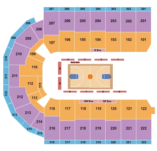  HARLEM GLOBETROTTERS Seating Map Seating Chart