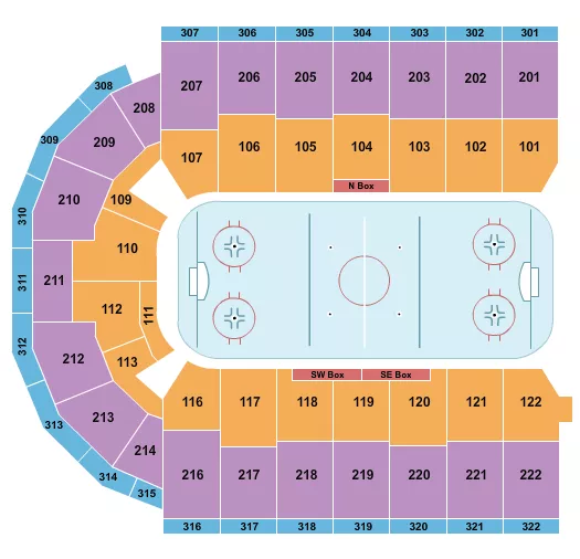  HOCKEY Seating Map Seating Chart