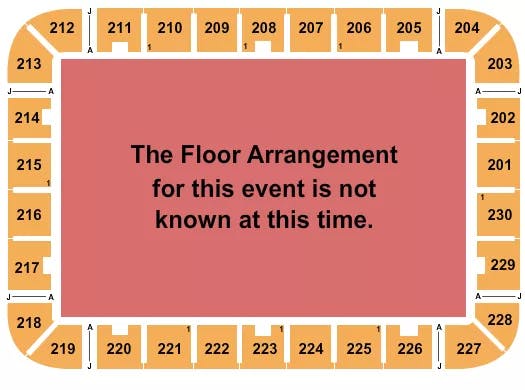 EXPLOREASHEVILLECOM ARENA AT HARRAHS CHEROKEE CENTER GENERIC FLOOR Seating Map Seating Chart