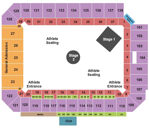 INTERCO STADIUM SPECIAL OLYMPICS USA GAMES Seating Map Seating Chart