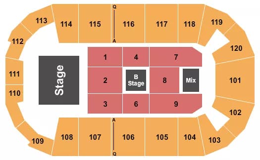 FM BANK ARENA CASTING CROWNS Seating Map Seating Chart