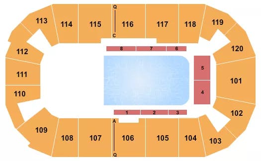 FM BANK ARENA DISNEY ON ICE Seating Map Seating Chart