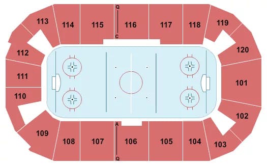 FM BANK ARENA HOCKEY Seating Map Seating Chart
