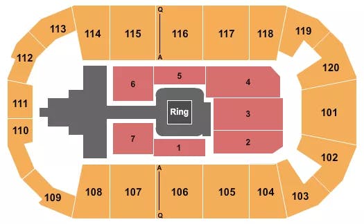 FM BANK ARENA WWE NXT Seating Map Seating Chart