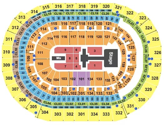  LIONEL RICHIE Seating Map Seating Chart