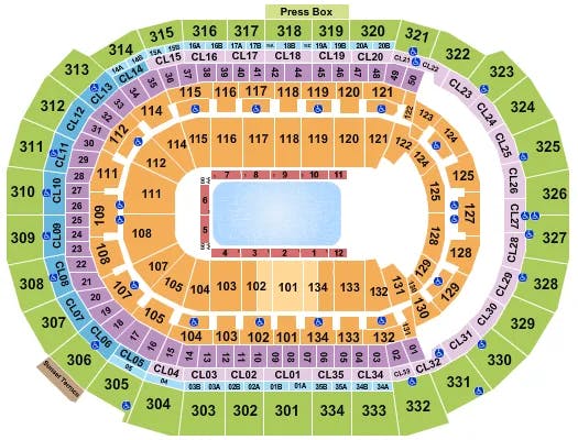  DISNEY ON ICE 2 Seating Map Seating Chart