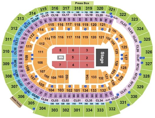  ENDSTAGE 3 Seating Map Seating Chart