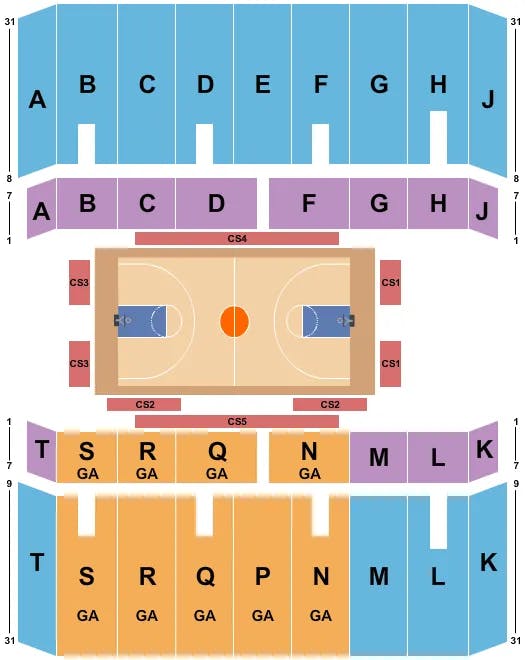 FAIR PARK COLISEUM DALLAS BASKETBALL Seating Map Seating Chart