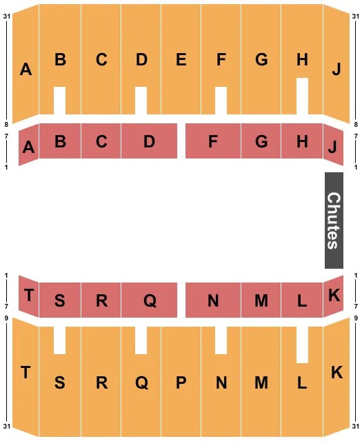 FAIR PARK COLISEUM DALLAS RODEO Seating Map Seating Chart