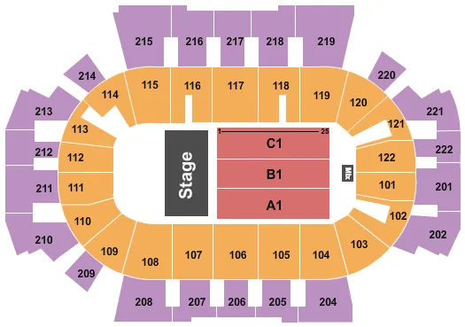  GODSMACK Seating Map Seating Chart