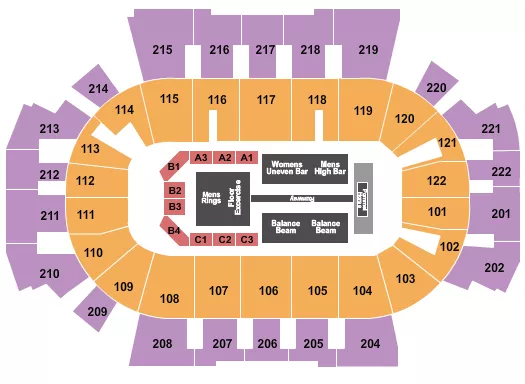  GOLD OVER AMERICA Seating Map Seating Chart