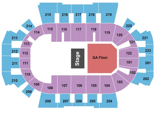  HALF HOUSE GA FLR Seating Map Seating Chart