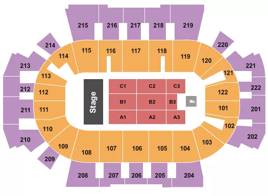  ENDSTAGE 4 Seating Map Seating Chart