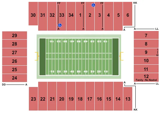  FOOTBALL 2 Seating Map Seating Chart
