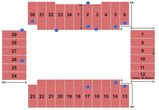  MONSTER JAM Seating Map Seating Chart