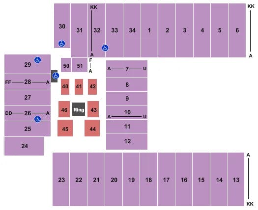  WWE Seating Map Seating Chart