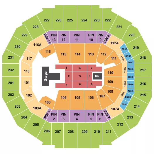  MAVERICK CITY MUSIC Seating Map Seating Chart