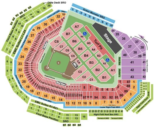  DEAD AND COMPANY 2 Seating Map Seating Chart