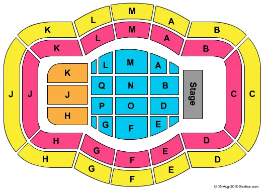 FESTHALLE FRANKFURT END STAGE Seating Map Seating Chart