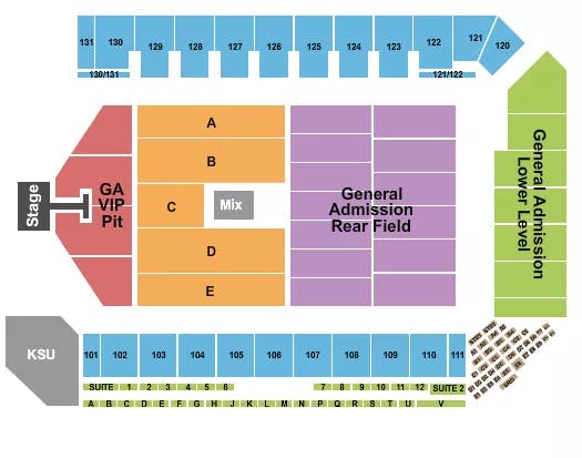  CONCERT Seating Map Seating Chart