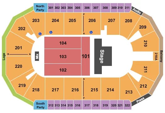  ALICE COOPER Seating Map Seating Chart