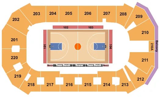  HARLEM GLOBETROTTERS Seating Map Seating Chart