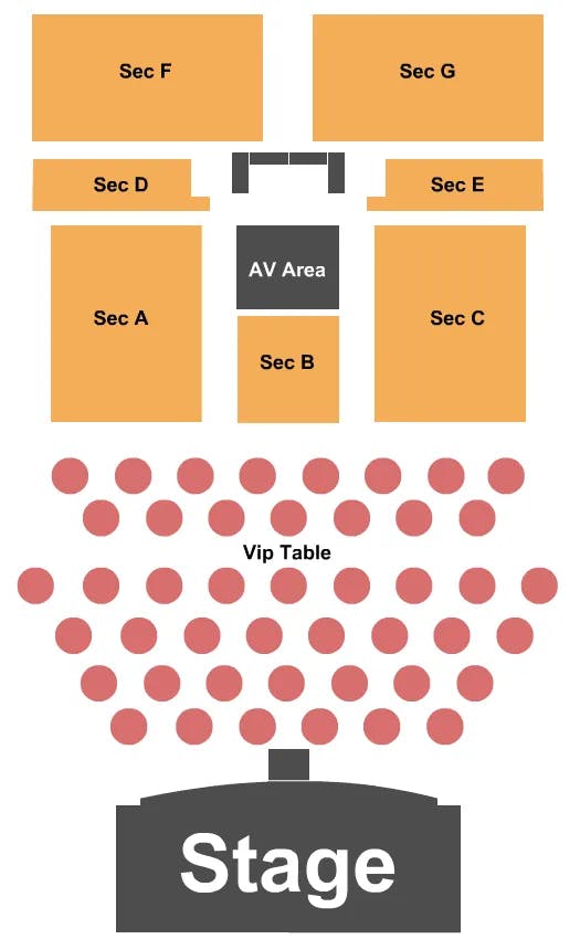  THUNDER DOWN UNDER Seating Map Seating Chart