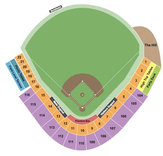  SPRING TRAINING Seating Map Seating Chart