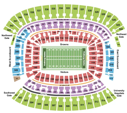  FOOTBALL Seating Map Seating Chart