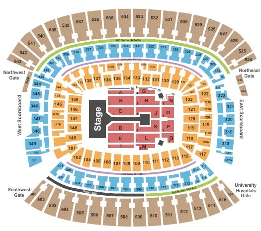  ONE DIRECTION Seating Map Seating Chart