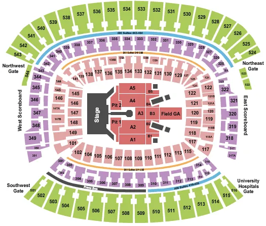  THE ROLLING STONES Seating Map Seating Chart