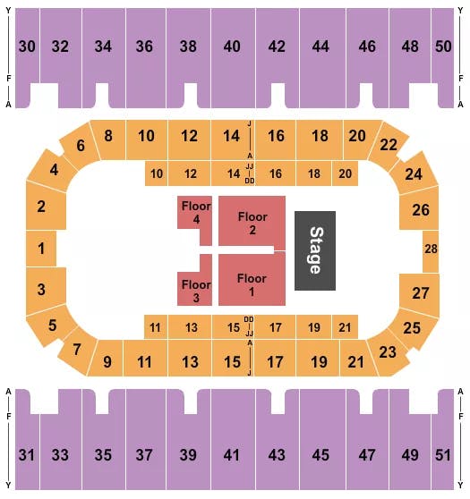  ENDSTAGE 41 Seating Map Seating Chart