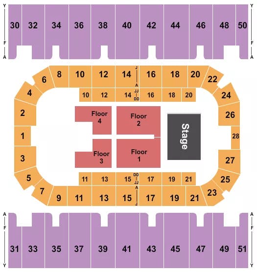  ENDSTAGE 5 Seating Map Seating Chart