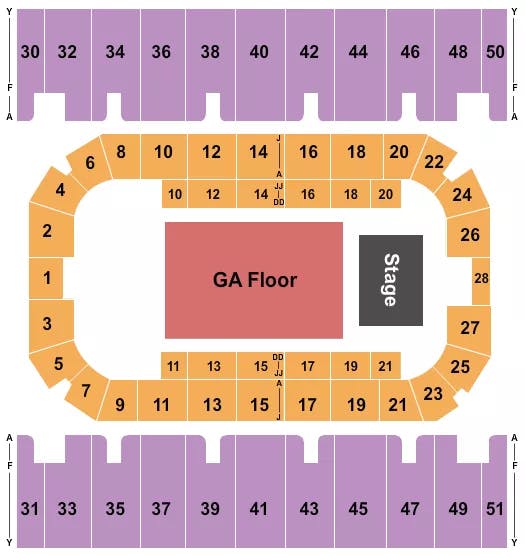  ENDSTAGE GA FLOOR 3 Seating Map Seating Chart