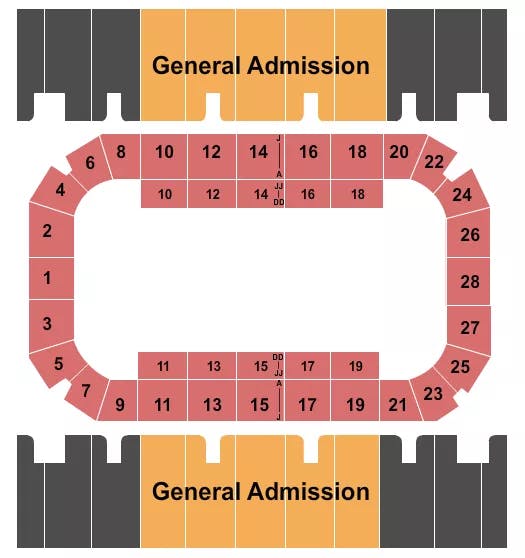  OPEN FLOOR GA Seating Map Seating Chart