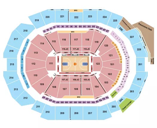  BASKETBALL WITH CLUBS Seating Map Seating Chart