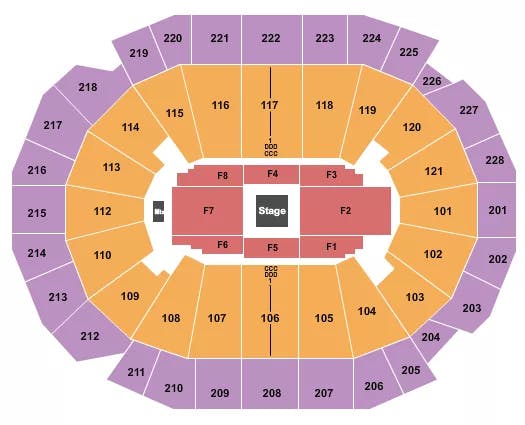  CENTER STAGE Seating Map Seating Chart