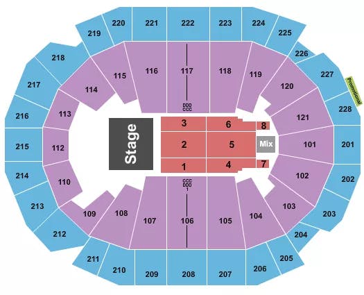  ENDSTAGE 6 Seating Map Seating Chart