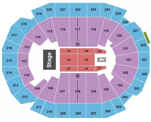  ENDSTAGE 7 Seating Map Seating Chart