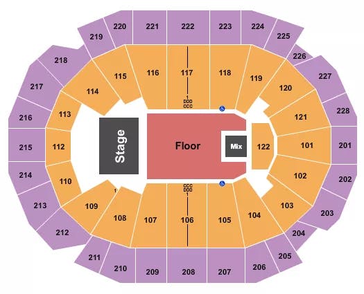  ENDSTAGE GA FLR 2 Seating Map Seating Chart