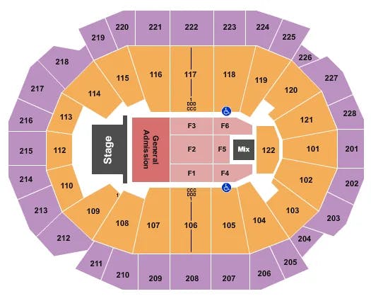  ENDSTAGE GA PIT Seating Map Seating Chart