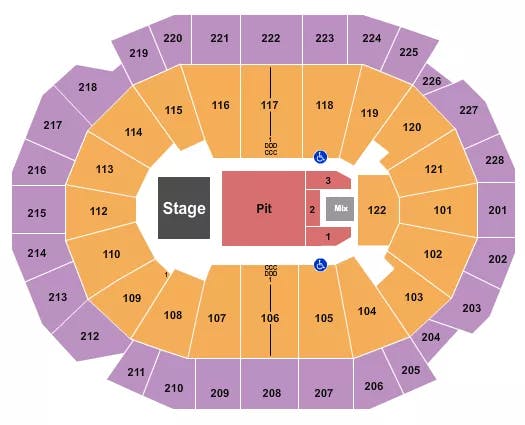  GODSMACK Seating Map Seating Chart