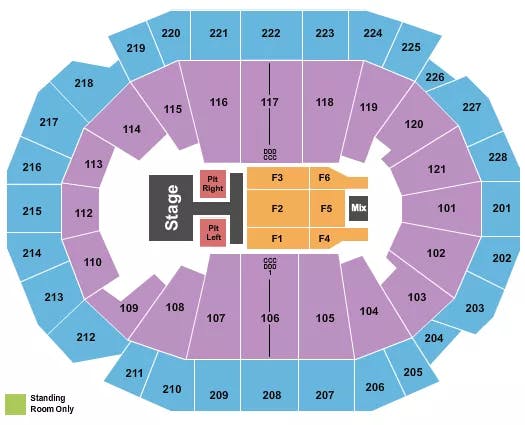  OLD DOMINION Seating Map Seating Chart