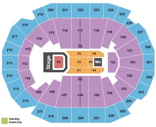  PANIC AT THE DISCO Seating Map Seating Chart