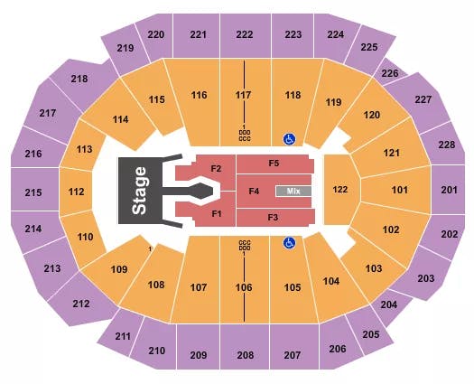  TIM MCGRAW Seating Map Seating Chart