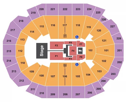  TOBYMAC Seating Map Seating Chart