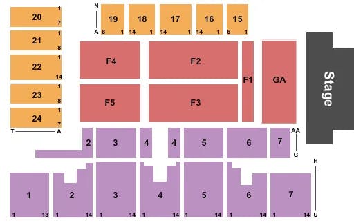 FIVE FLAGS CENTER ARENA BILLY CURRINGTON Seating Map Seating Chart